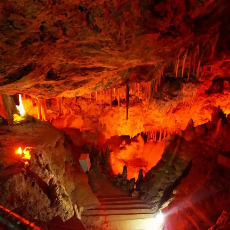 Drypsten i grotterne Cuevas de Genova, i Palma, Mallorca.