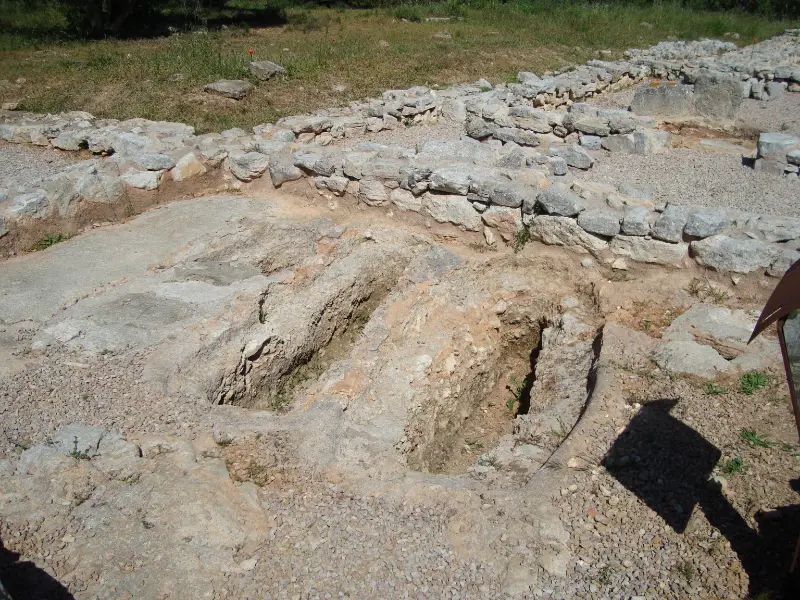 Udgravning af en paleo-kristen kirke kaldet Son Pereto, ved Manacor på Mallorca.