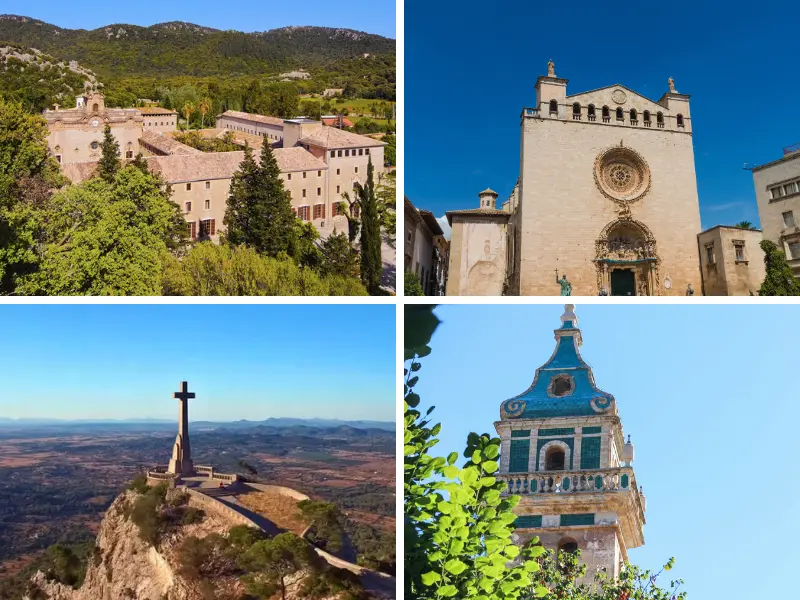 Flotte klostre der kan besøges på øen Mallorca i Spanien.