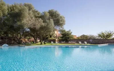 Pool ved finca hotel i Campos på Mallorca.