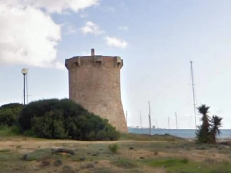 Gammelt forsvarstårn i Campos på Mallorca, kendt som Torre de Son Duri.